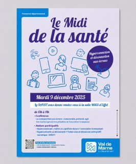 Département du Val-de-Marne // Affiche de communication interne Midi de la Santé
