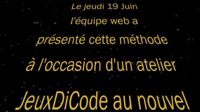 JeUXdiCode 19 juin   Agile RC2C