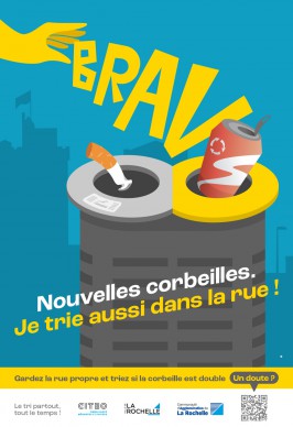 Ville de La Rochelle // Campagne sur le déploiement de nouvelles corbeilles de tri
