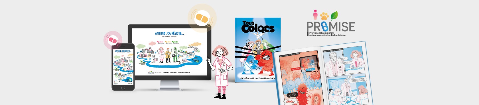 CHU de Bordeaux // Site interactif pédagogique sur l'antibiorésistance